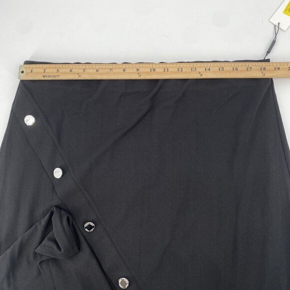 Calvin Klein Women's Size XL Snap Button Horizontal Skirt Black NWT - Picture 7 of 11